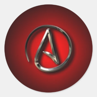 Adesivo Redondo Símbolos Ateístas