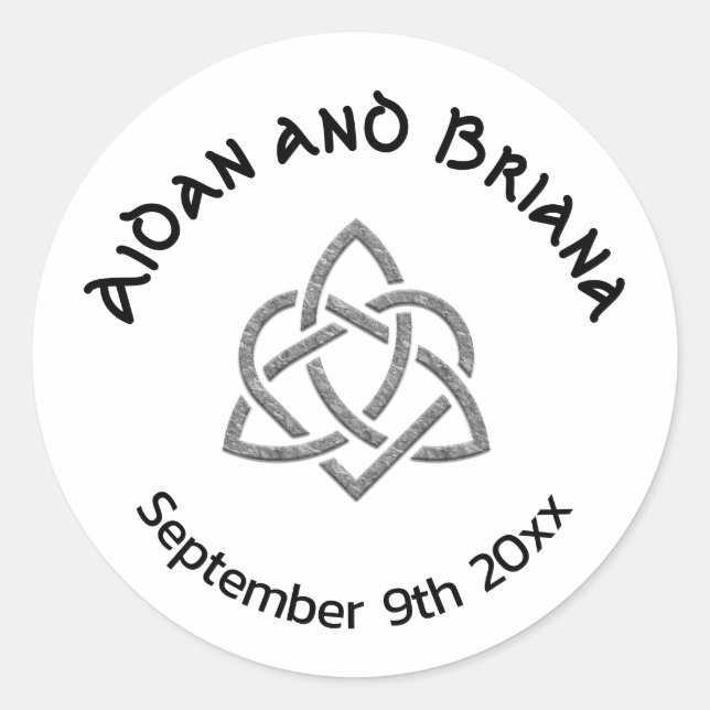 Adesivo Redondo Símbolos celtas e folhagem (Frente)