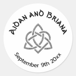 Adesivo Redondo Símbolos celtas e folhagem