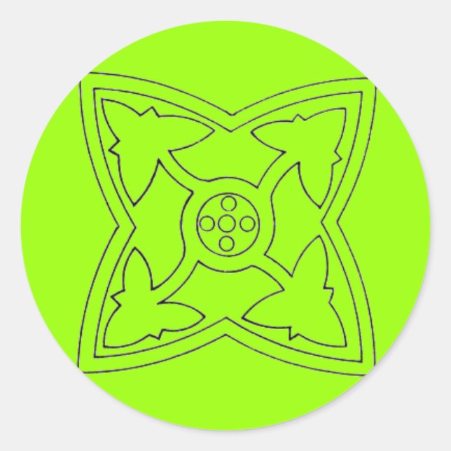 Adesivo Redondo Símbolos Cristãos Sticker (Frente)