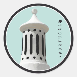 Adesivo Redondo Símbolos da chaminé de Portugal - do Algarve