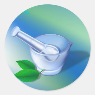 Adesivo Redondo Símbolos da farmácia