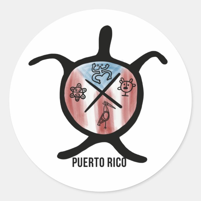 Adesivo Redondo Símbolos de tino (Frente)