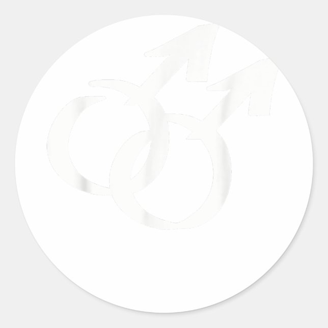 Adesivo Redondo símbolos gay (Frente)