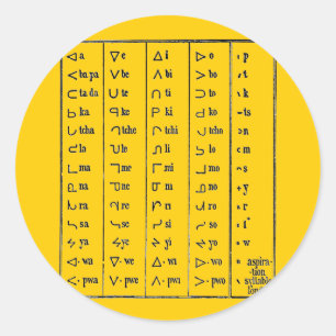 Adesivo Redondo Símbolos Indianos Sticker