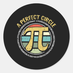 Adesivo Redondo Símbolos Matemáticos Retroativos do Círculo Perfei