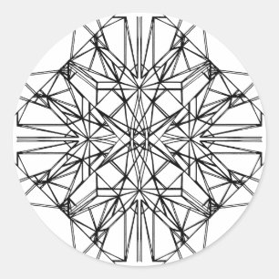 Adesivo Redondo simetria geométrica