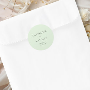 Adesivo Redondo Simpel, mínimo, e coração, palerma de casamento