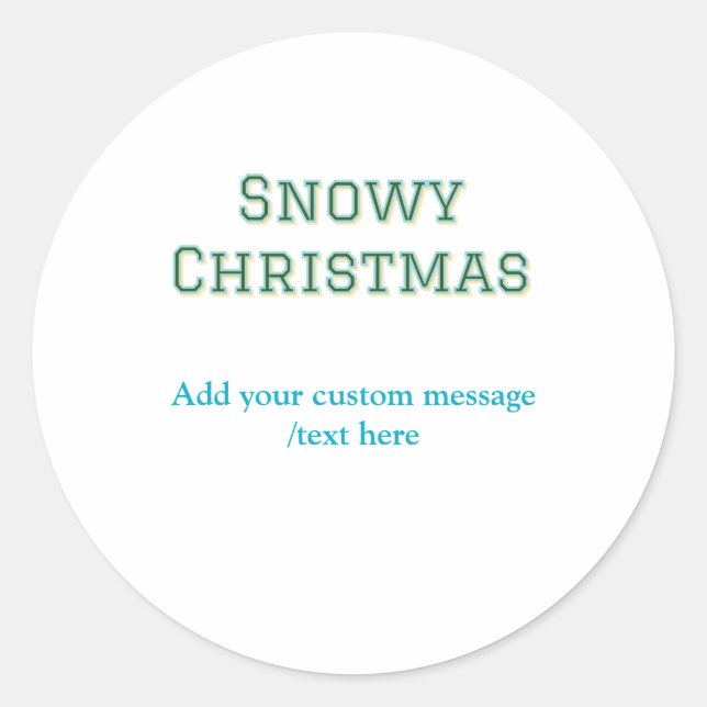 Adesivo Redondo Simple minimal green happy holidays Christmas  (Frente)