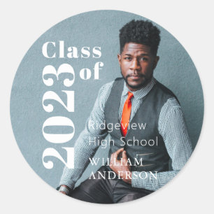 Adesivo Redondo Simple Photo Graduation Photo