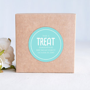 Adesivo Redondo Simples Aniversário O Tratado Favorece O Teal De E