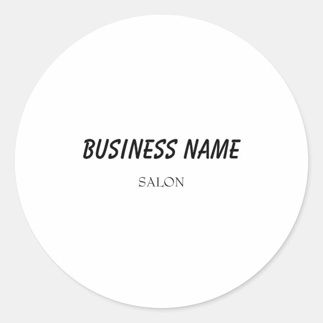 Adesivo Redondo simples azul verde-aquarela script moderno buscand (Frente)