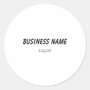 Adesivo Redondo simples azul verde-aquarela script moderno buscand