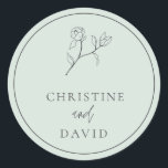 Adesivo Redondo Simples Bohemian Wedding Floral Sage<br><div class="desc">Este Simples Casamento Boêmiano Floral,  um selo verde de envelope verde,  é fácil de editar e será excelente para o casamento Boho. Os produtos correspondentes,  incluindo a suíte de convites,  podem ser encontrados na Coleção de Casamentos de Flores Moderna Boêmia em minha loja.</div>