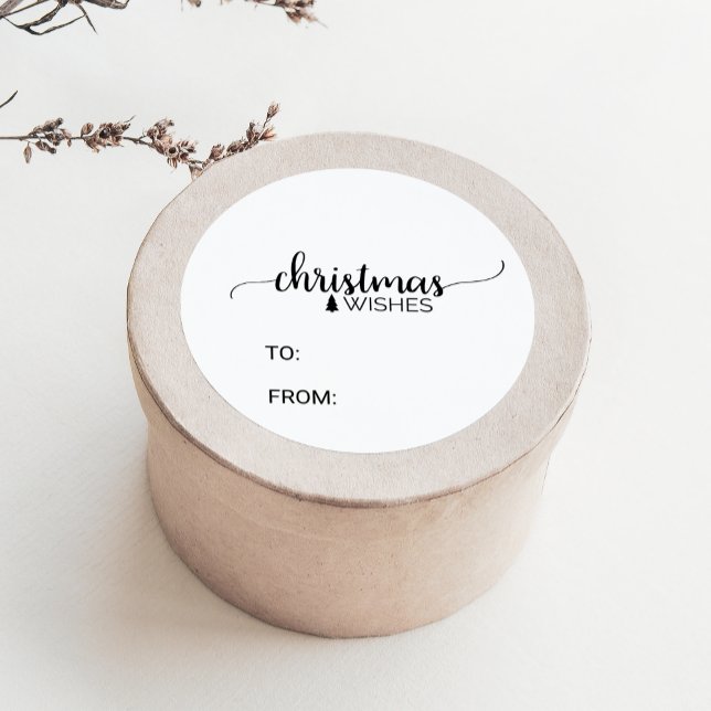 Adesivo Redondo Simples Caligrafia Preta e Branca Nome de Natal (Criador carregado)