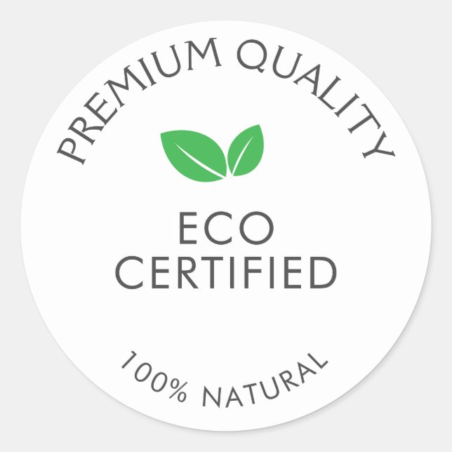 Adesivo Redondo Simples certificado Eco (Frente)