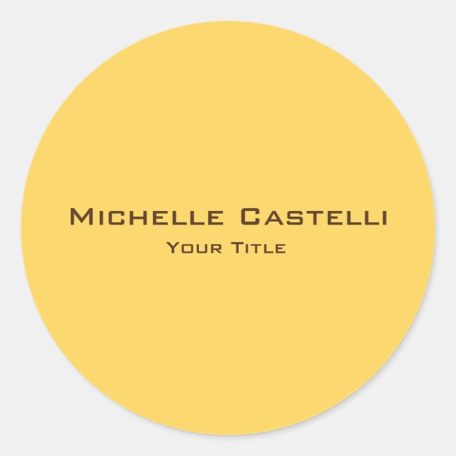 Adesivo Redondo Simples Comum Clássica Profissional (Frente)