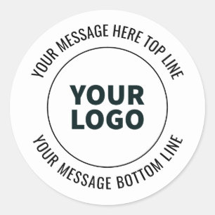 Adesivo Redondo Simples de substituir com seu logotipo ou imagem