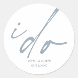 Adesivo Redondo Simples Dia do Casamento