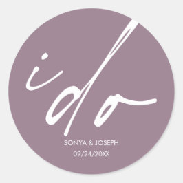 Adesivo Redondo Simples Dia do Casamento