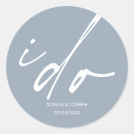 Adesivo Redondo Simples Dia do Casamento