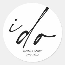 Adesivo Redondo Simples Dia do Casamento