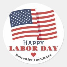 Simples Dia do Trabalho Elegante com bandeira dos 