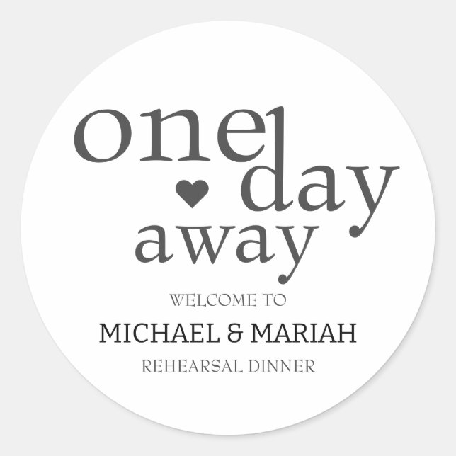 Adesivo Redondo Simples e Elegante Jantar da Véspera do Ensaio  (Frente)