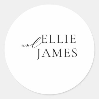 Adesivo Redondo Simples e minimalista selo elegante do envelope de