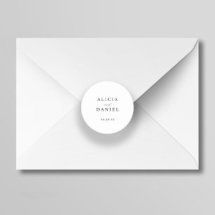 Adesivo Redondo Simples e minimalista selo elegante do envelope de