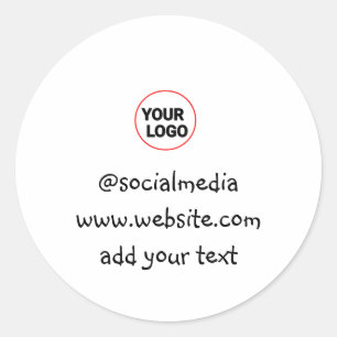 Adesivo Redondo simples e minimamente personalizado adicione o end