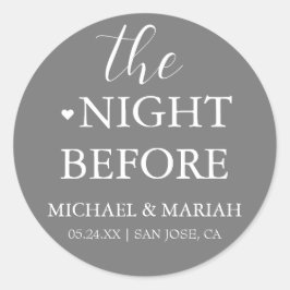 Adesivo Redondo Simples Elegante A Noite Antes do Jantar de Rehear