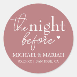 Adesivo Redondo Simples Elegante Jantar da Véspera do Ensaio 