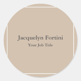 Adesivo Redondo Simples Elegante Moderno