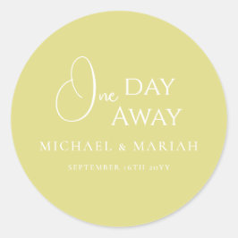 Adesivo Redondo Simples Elegante Um Dia De Janta De Ensaio