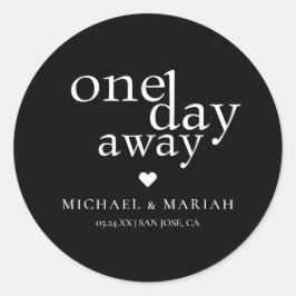 Adesivo Redondo Simples Elegante Um Dia De Janta De Ensaio