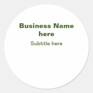 Adesivo Redondo simples empresa adicionar seu nome texto q r códig