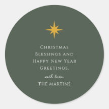 Simples Estrela de Natal Personalizada Religiosa