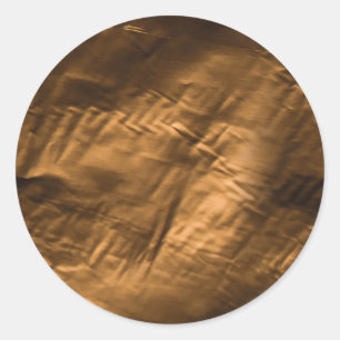 Adesivo Redondo Simples Faux Dourado.