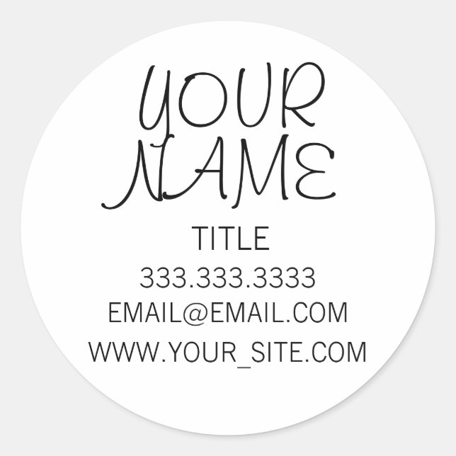 Adesivo Redondo Simples Forma Livre (Frente)