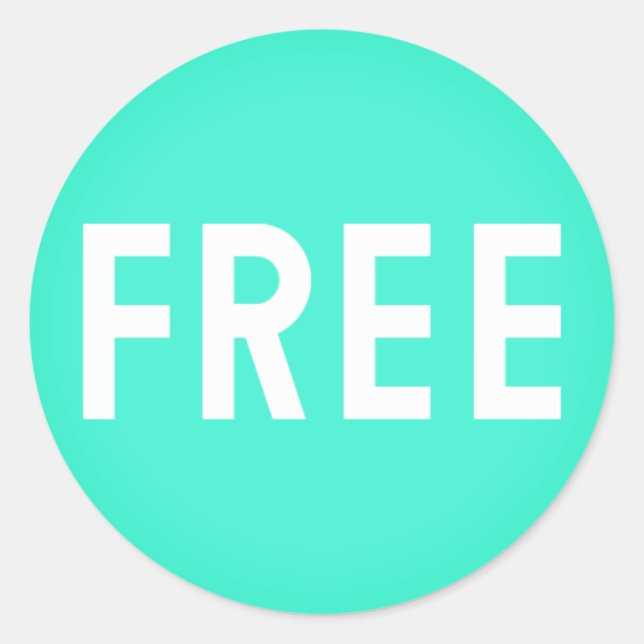 Adesivo Redondo Simples FREE Emoji (Frente)