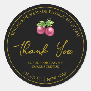 Adesivo Redondo Simples Fruta de Paixão Homemade Emperramento Obri