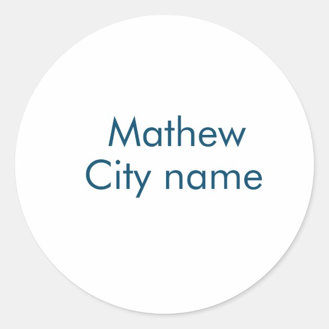 Adesivo Redondo simples letra inicial monograma adicionar sua letr (Frente)