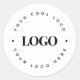 Adesivo Redondo Simples minimalista de logotipo comercial em círcu (Frente)