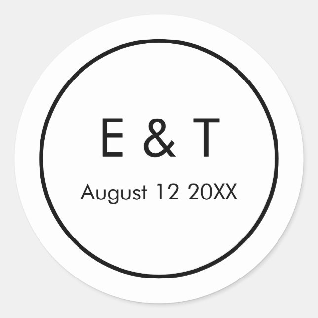 Adesivo Redondo Simples moderno (Frente)