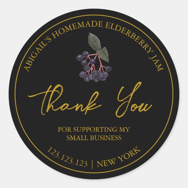 Adesivo Redondo Simples Morcego De Morango De Morango Obrigado Rót (Frente)