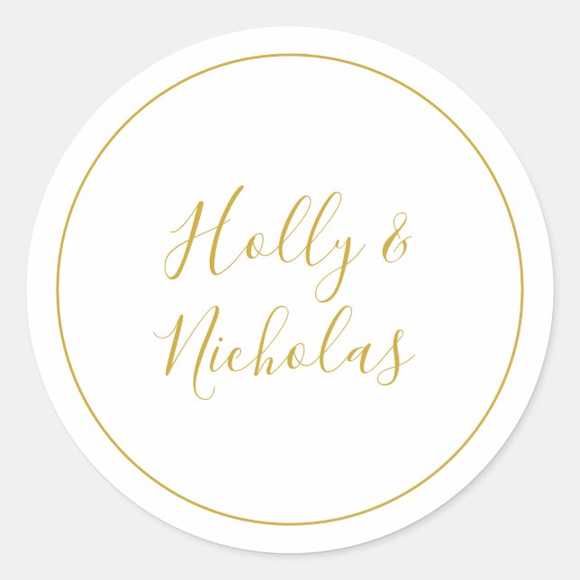 Adesivo Redondo Simples Natal Elegante | Vedantes de invólucro bra (Frente)