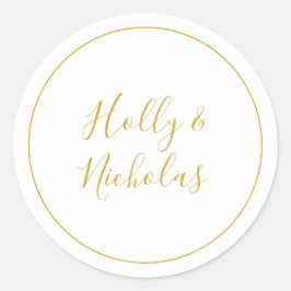 Adesivo Redondo Simples Natal Elegante | Vedantes de invólucro bra