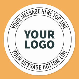 Adesivo Redondo Simples para Substituir com Seu Logotipo ou Imagem