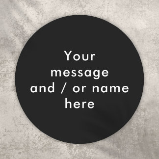 Adesivo Redondo Simples Personalizado Preto e Branco